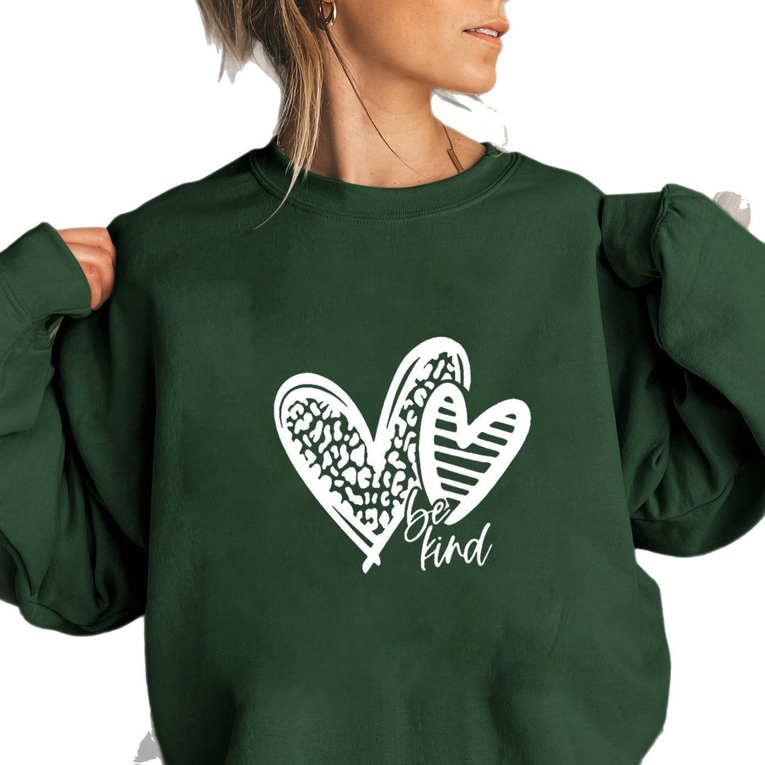 Damen Sweatshirt mit modischem Herzmotiv und lässigem Schnitt Drune