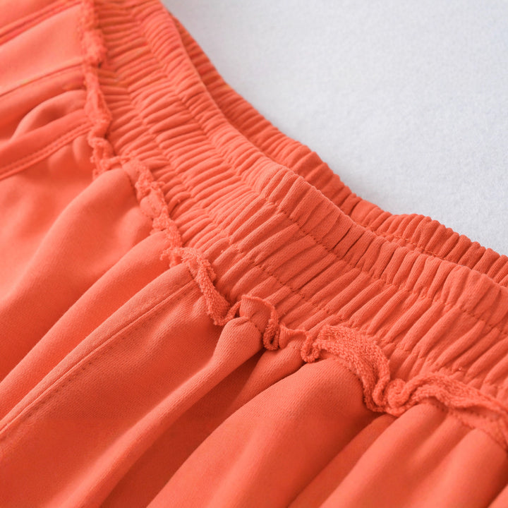 Damen weite Sporthose mit elastischem Bund und seitlichen Eingrifftaschen Drune