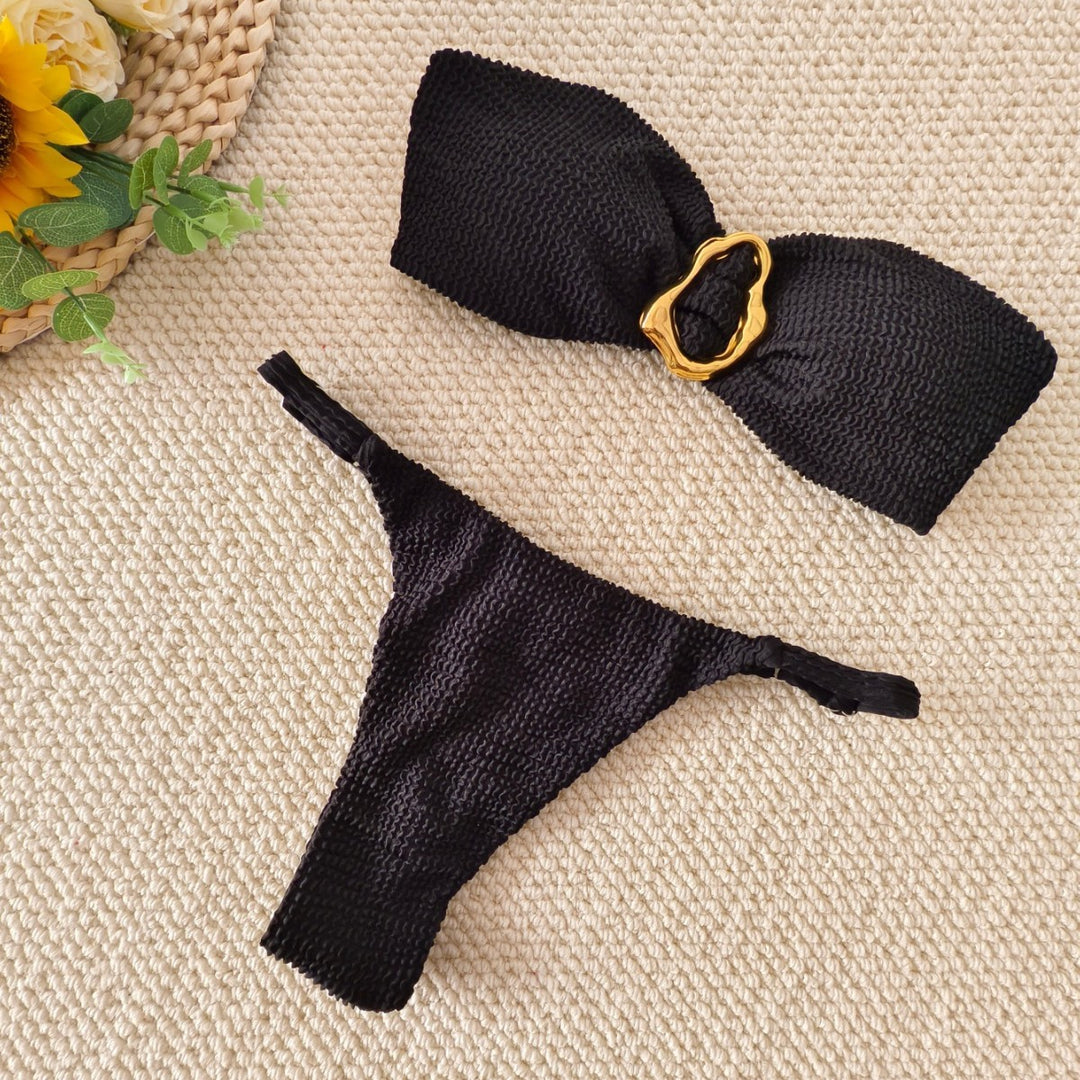 Damen Bandeau-Bikini mit elegantem Schmuckdetail Drune