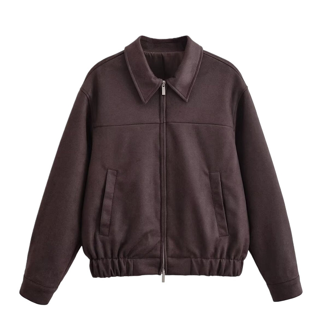 Damen modische Übergangsjacke mit lässigem Reißverschluss und praktischen Taschen Drune