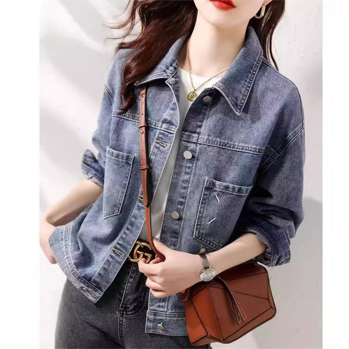 Damen Jeansjacke mit modischen Oversized-Schnitt Drune