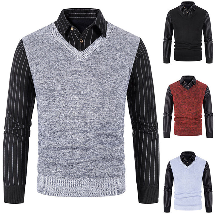 Herren eleganter V-Ausschnitt Pullover Drune