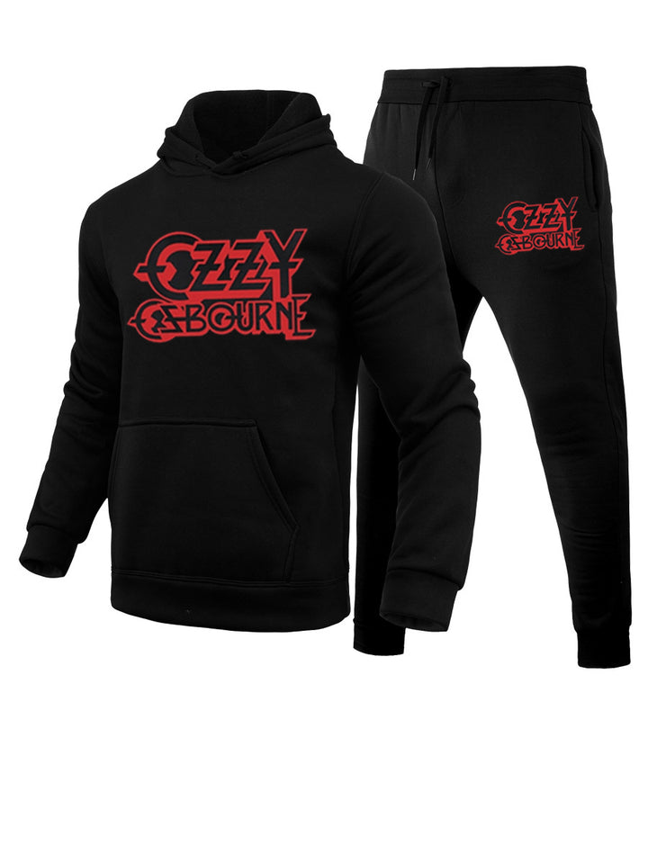 Damen bequemer Hoodie und Jogginghose Set mit markantem Grafikdesign Drune