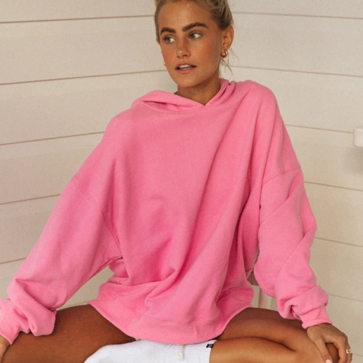 Damen kuscheliger Kapuzenpullover mit oversized Schnitt Drune