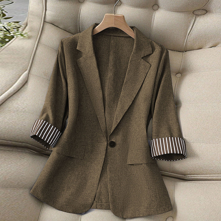Damen modischer Blazer mit strukturierten Ärmeln Drune