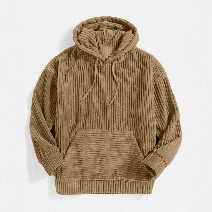 Damen gemütlicher Kapuzenpullover im modernen Rippdesign Drune