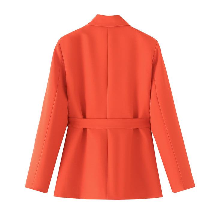 Damen Blazerjacke mit tailliertem Schnitt und Gürteldetail Drune