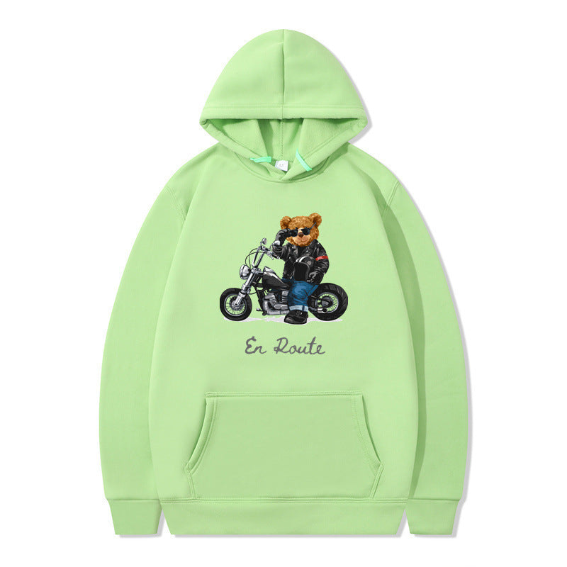 Damen Kapuzenpullover mit einzigartigem Bärenmotiv und lässiger Passform Drune