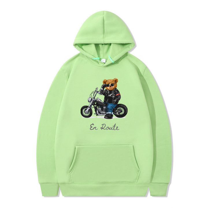 Damen Kapuzenpullover mit einzigartigem Bärenmotiv und lässiger Passform Drune