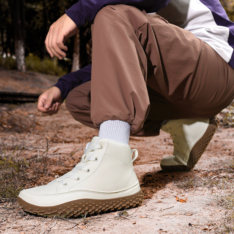 Herren nan urbaner Leder-Sneakerboot mit gepolstertem Schaft und griffiger Profilsohle Drune
