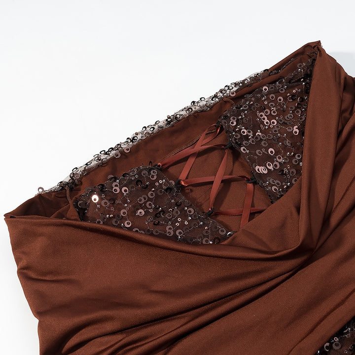 Damen Langärmliges Wickelkleid mit raffiniertem Drapé Drune