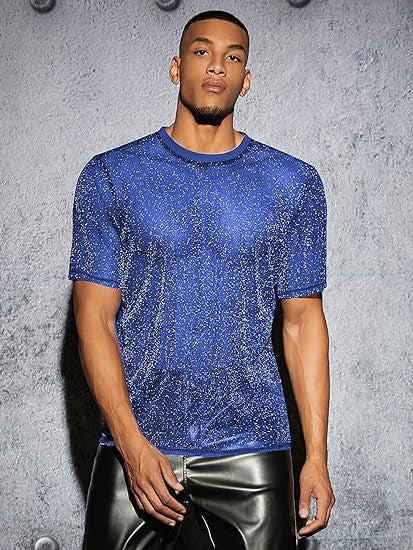 Drune | Sexy Semi Runde Hals T-shirt Für Männer