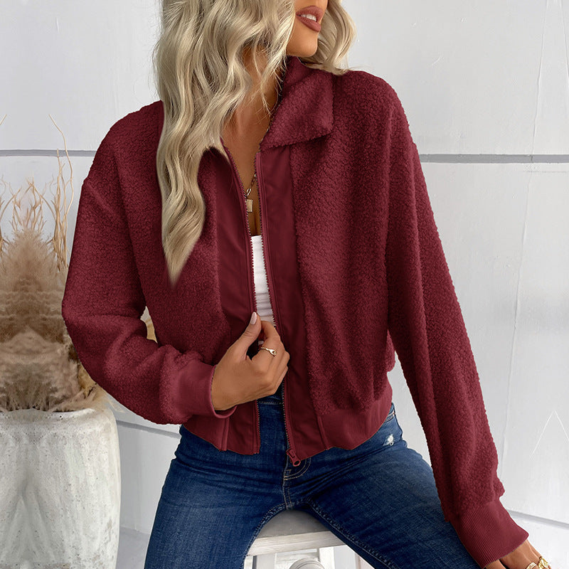 Damen kuschelige Fleecejacke Drune