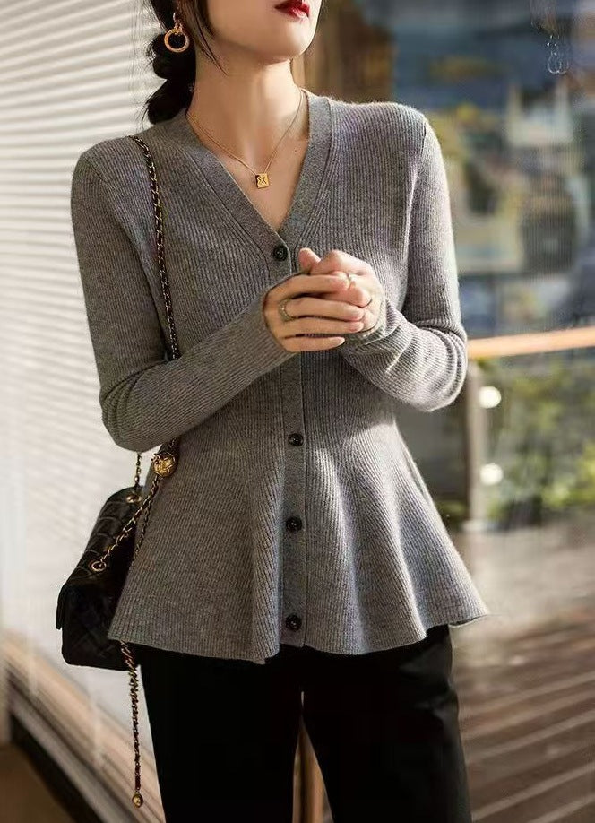 Damen Strickjacke mit schmeichelndem Schnitt und feiner Rippenstruktur Drune