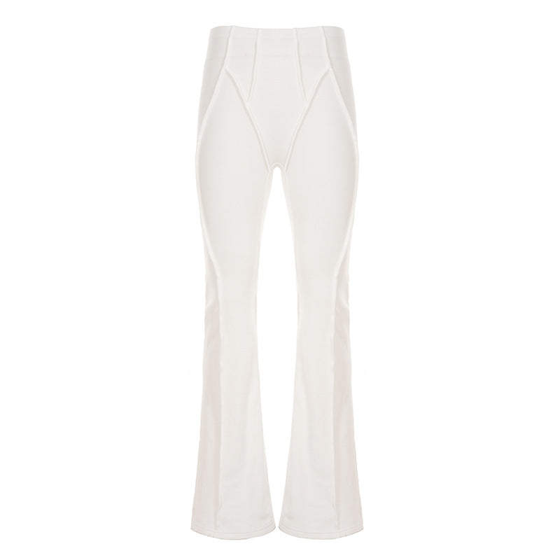 Damen flared Sportleggings mit hohem Bund und figurformendem Schnitt Drune