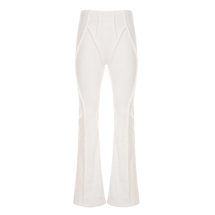 Damen flared Sportleggings mit hohem Bund und figurformendem Schnitt Drune