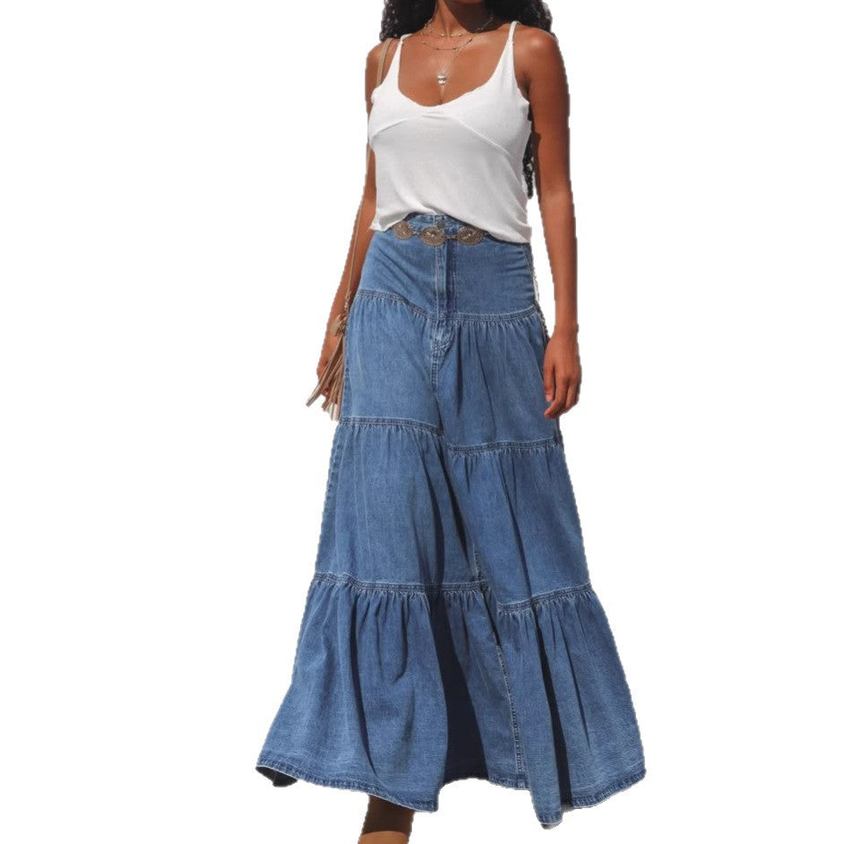 Damen luftiges Jeanskleid Drune