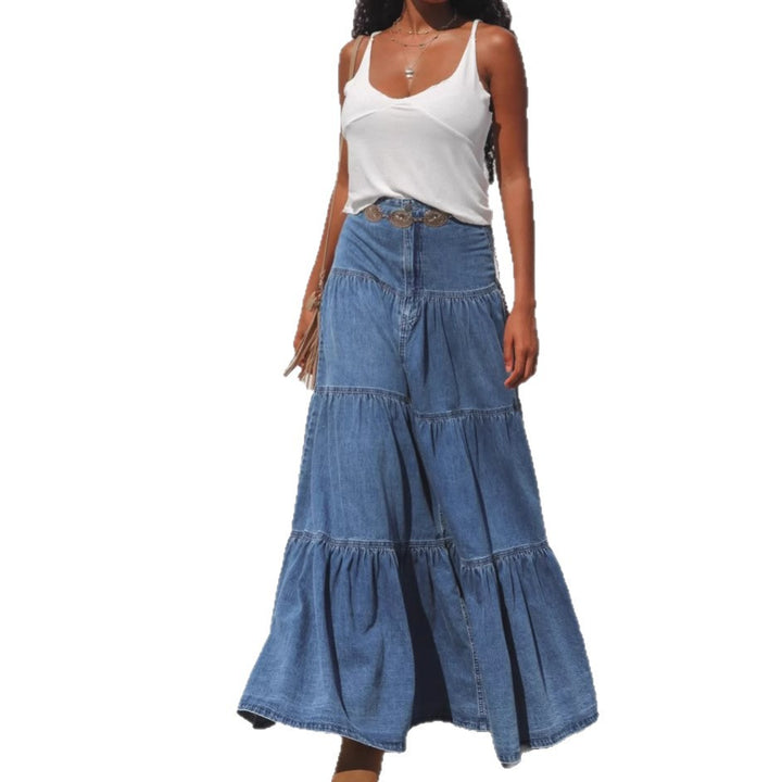 Damen luftiges Jeanskleid Drune