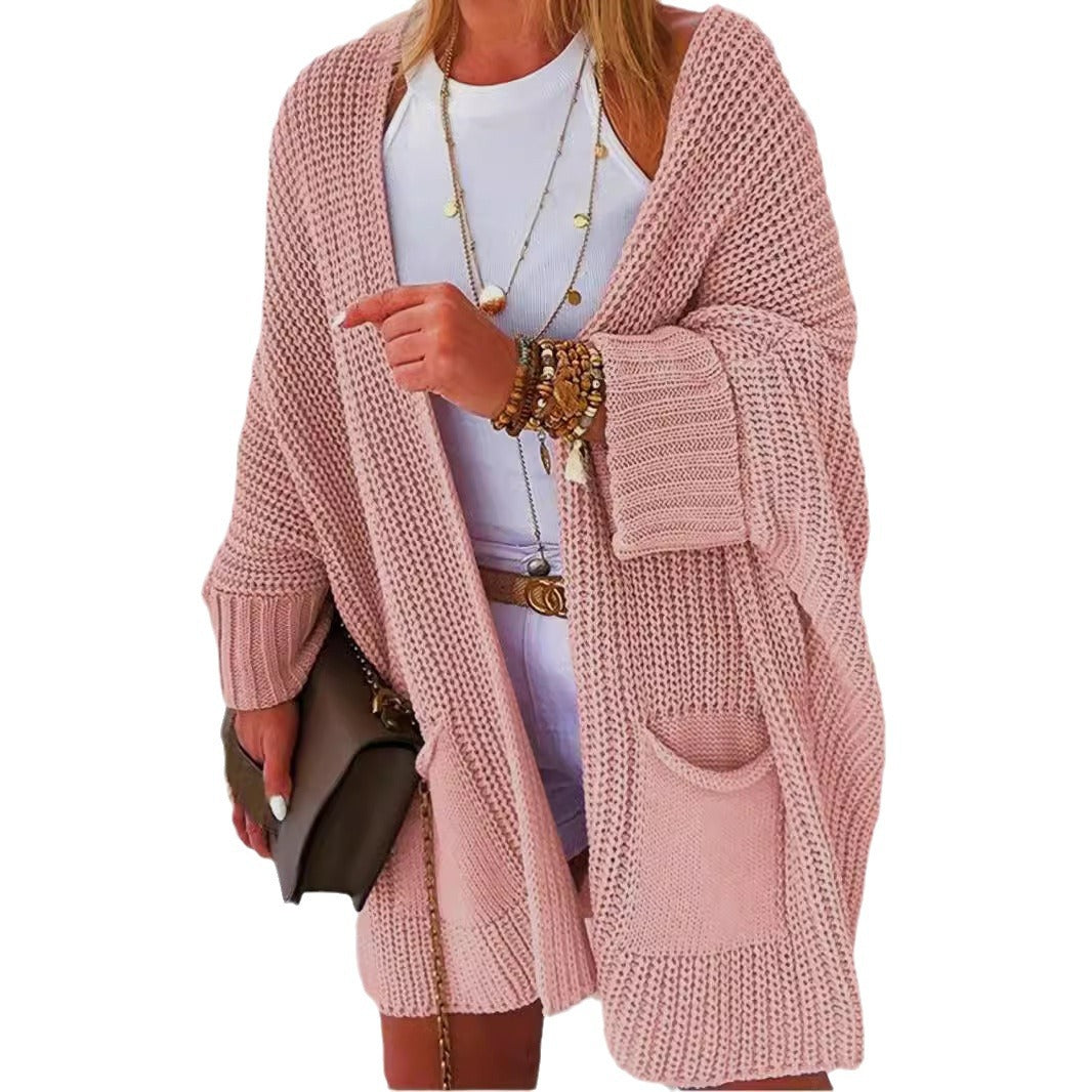 Damen Grobstrickjacke mit tiefen Taschen und lässiger Passform Drune