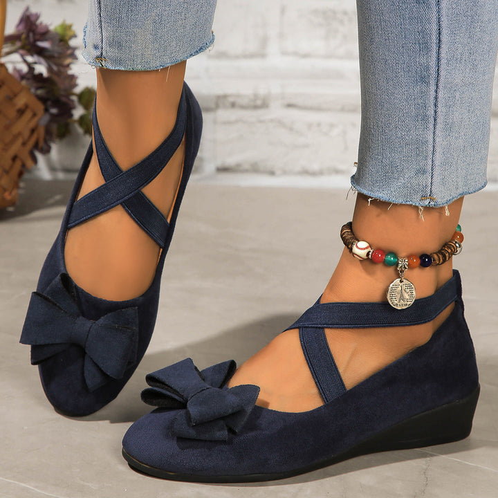 Damen Ballerina-Schuhe mit verstellbaren Riemen und elegantem Schleifendetail Drune
