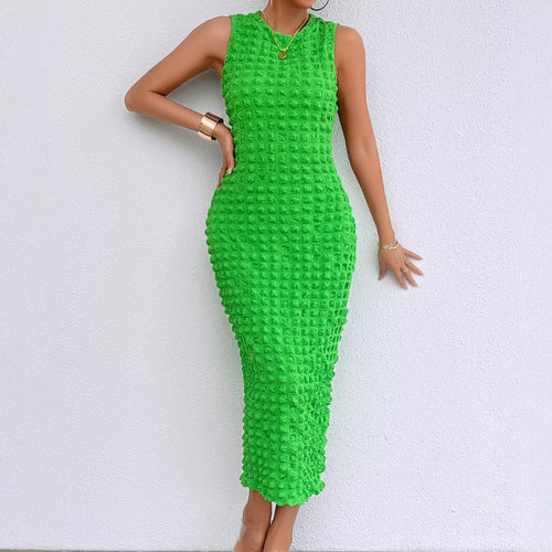 Damen Midi-Kleid mit strukturiertem Obermaterial und figurbetontem Schnitt Drune