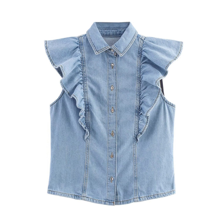 Damen Weite Jeans mit eleganter Gürtelapplikation Drune