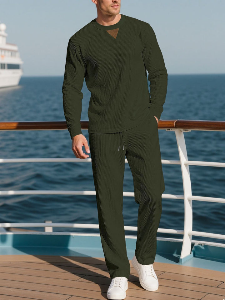 Herren lässiger Pullover und Jogginghose Set Drune