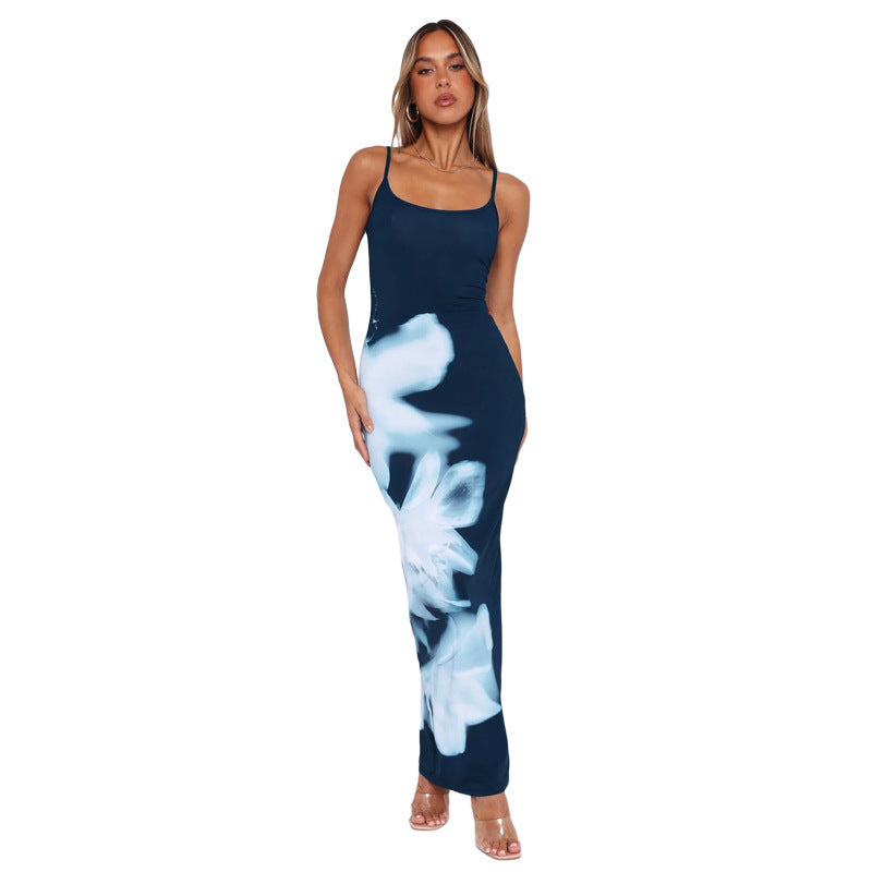 Damen Elegantes Maxikleid mit schmeichelnder Silhouette und floralem Design Drune