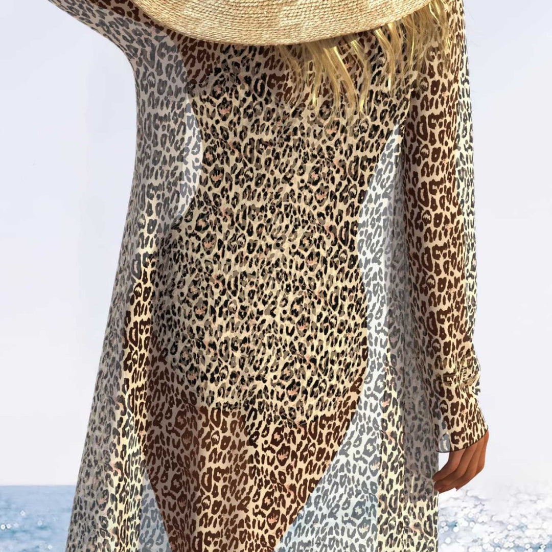 Damen Badeanzug-Set mit floralem Muster und sommerlicher Strandüberwurf Drune