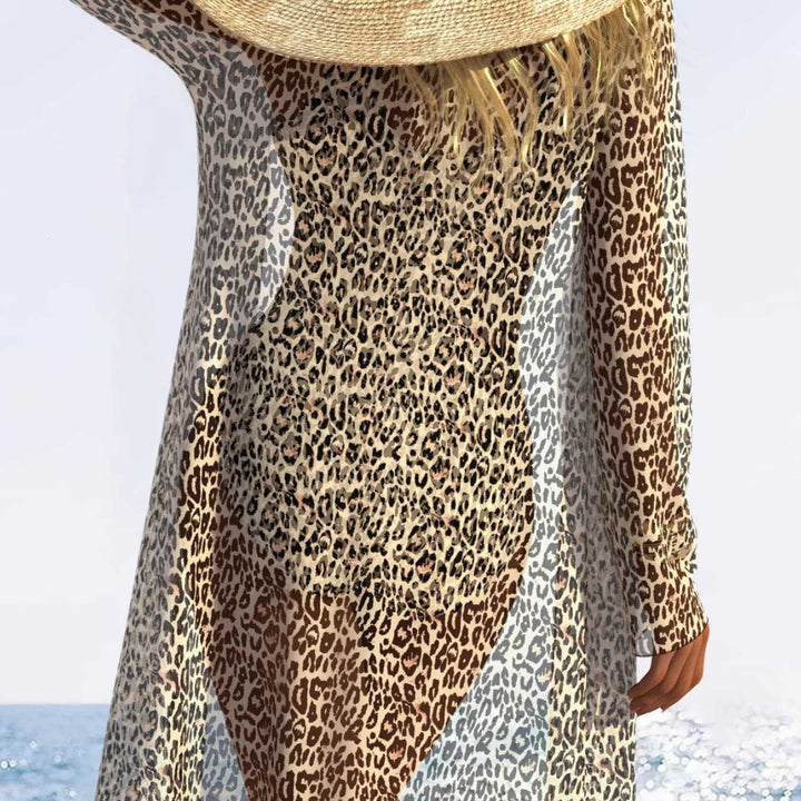 Damen Badeanzug-Set mit floralem Muster und sommerlicher Strandüberwurf Drune