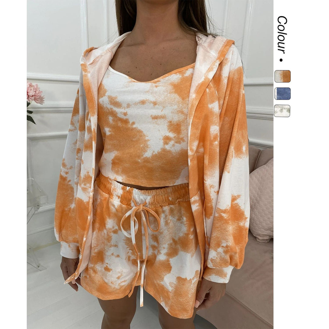 Damen Freizeit Set mit kurzem Oberteil und lässiger Shorts Drune