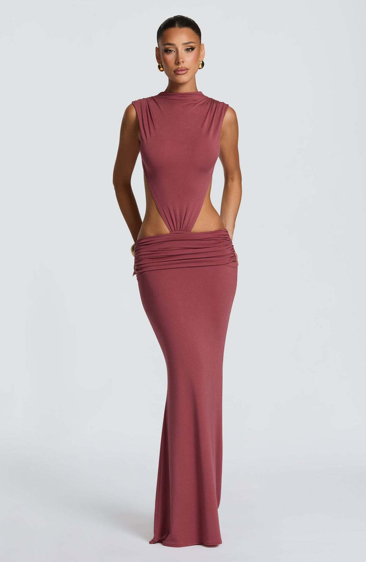 Damen Elegantes Abendkleid mit raffinierten Cut-Out-Details und figurbetontem Schnitt Drune