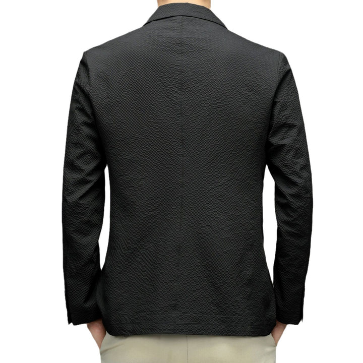 Herren modischer Blazer mit strukturiertem Design und elastischen Ärmeln Drune