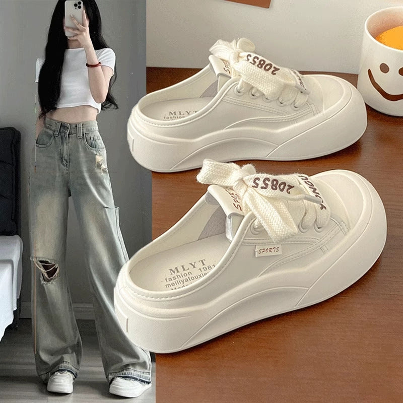 Damen Trendige Plateau-Sneaker mit flexibel einstellbarem Schnürsystem und atmungsaktiver Sohle Drune