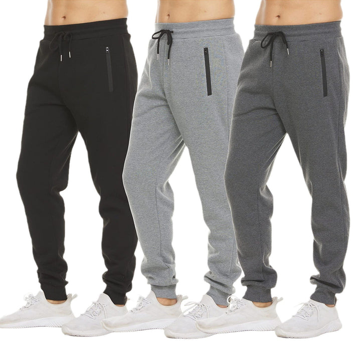 Herren bequeme Sport-Jogginghose mit seitlichen Reißverschlusstaschen Drune