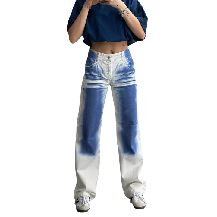Damen Baggy Jeans im einzigartigen Batikdesign Drune