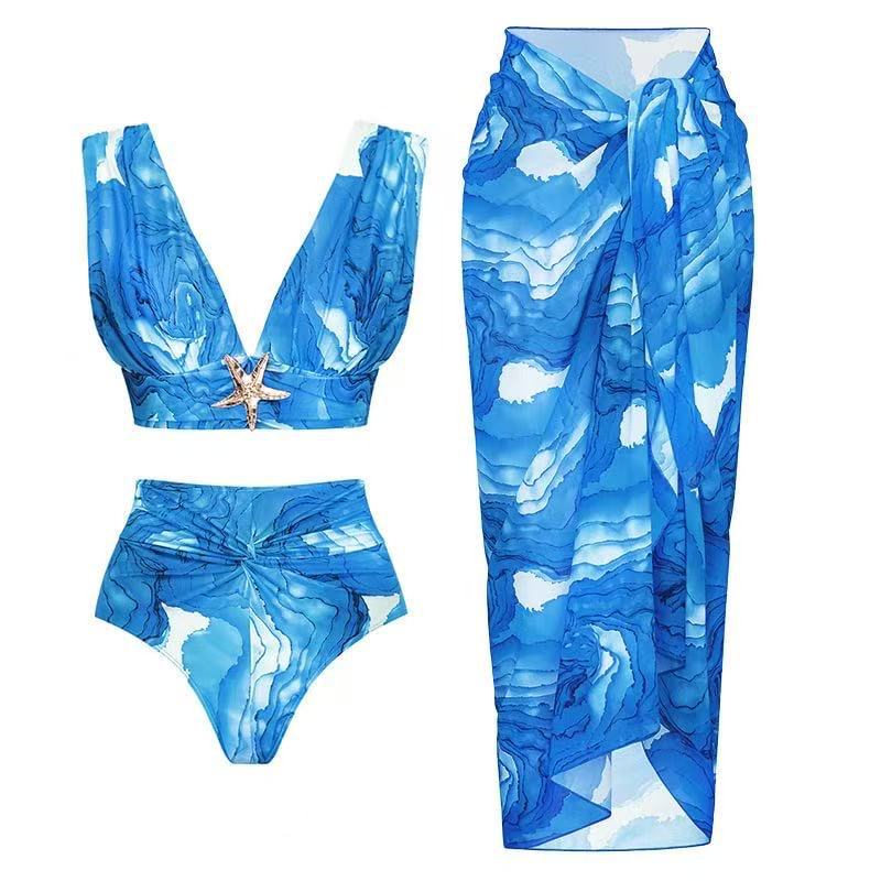 Damen Bikini-Set mit elegantem Wickelrock und raffiniertem Bustier Drune