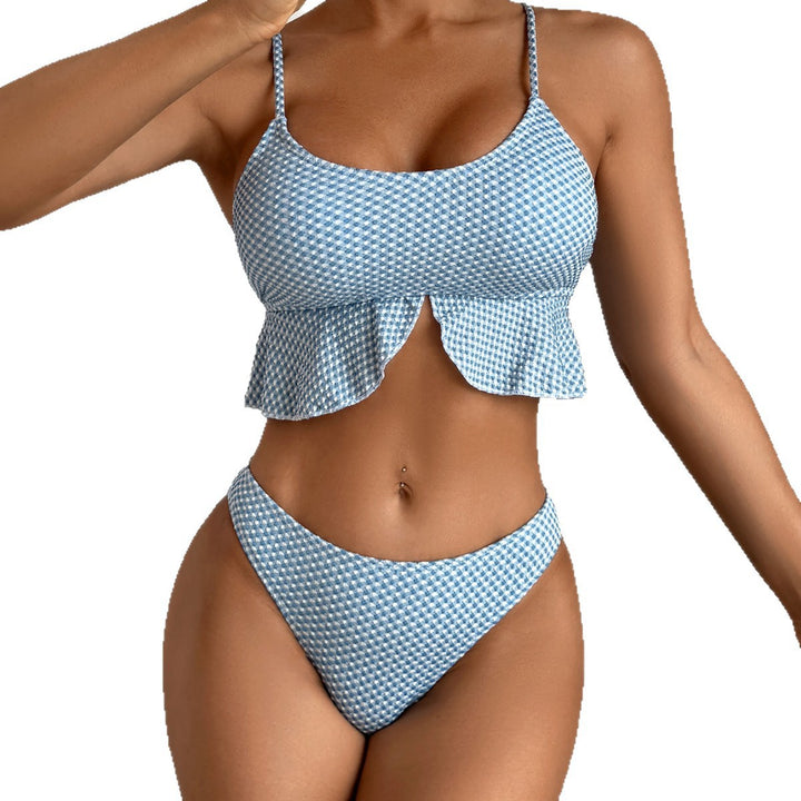Damen Flattertop-Bikini mit hohem Bund Drune