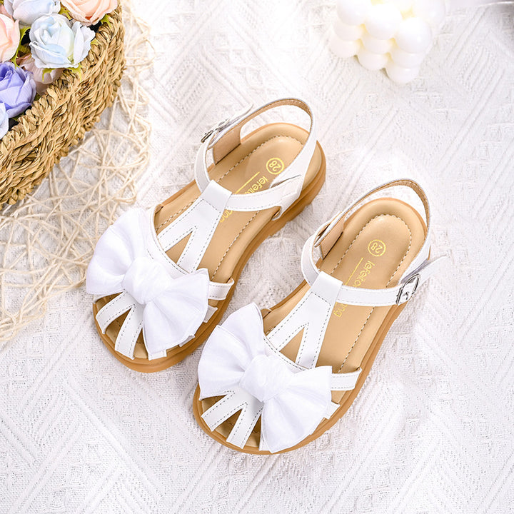 Mädchen Sandalen mit komfortablen Riemchen und großzügiger Schleifenapplikation Drune