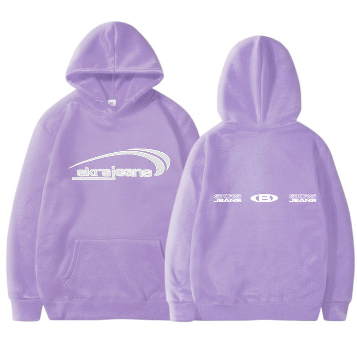 Damen Kapuzensweater mit modernem Logo-Design und praktischen Kängurutaschen Drune