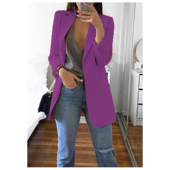 Damen eleganter Blazer mit tailliertem Schnitt und praktischen Taschen Drune