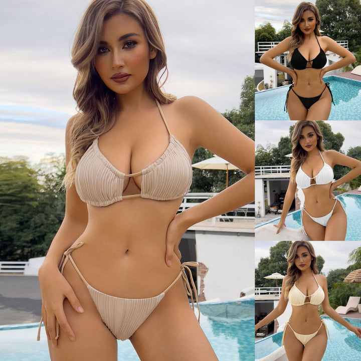 Damen Triangel-Bikini-Set mit raffinierten Rüschendetails Drune
