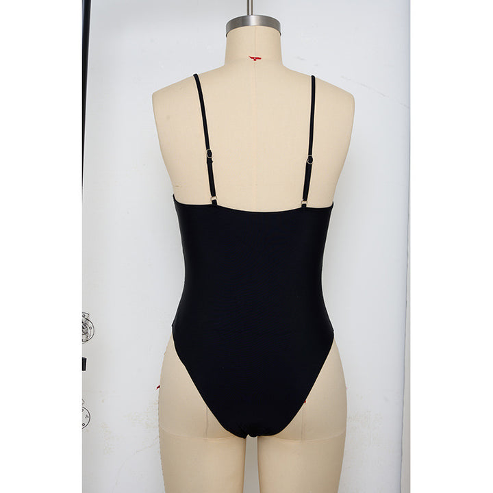 Damen Einteiler Badeanzug mit elegantem Bustier-Design und verstellbaren Trägern Drune