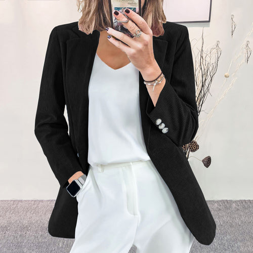 Damen Cordblazer mit feiner Textur und eleganten Details Drune