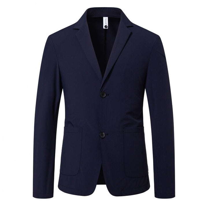 Herren nan tailliertes Jersey-Sakko mit Stretchkomfort und aufgesetzten Taschen Drune
