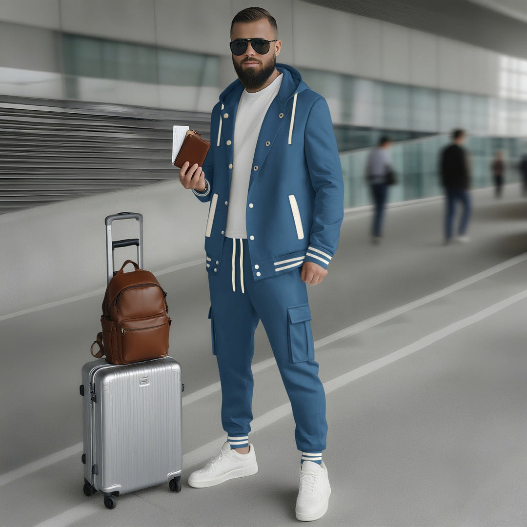 Herren sportlicher Freizeitanzug mit funktionalen Taschen und hochwertiger Verarbeitung Drune