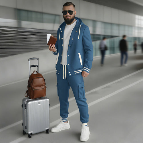 Herren sportlicher Freizeitanzug mit funktionalen Taschen und hochwertiger Verarbeitung Drune