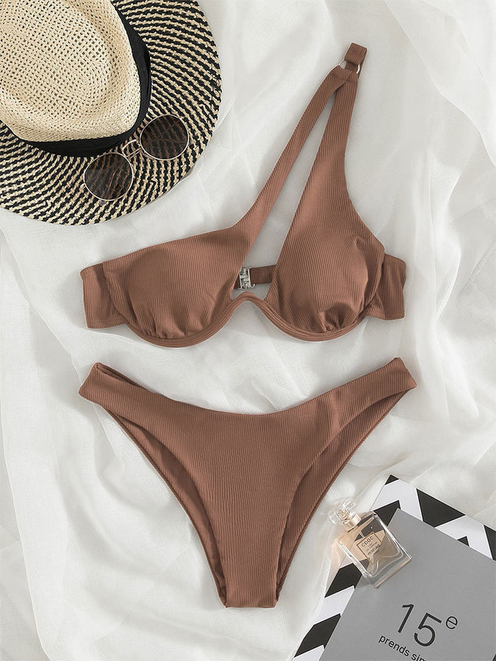 Damen Dreiecks-Bikini mit asymmetrischem Design Drune