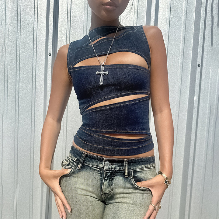 Damen Oberteil mit raffinierten Cut-Out-Design Drune
