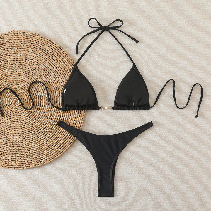 Damen Triangel-Bikini mit eleganten Verzierungen Drune